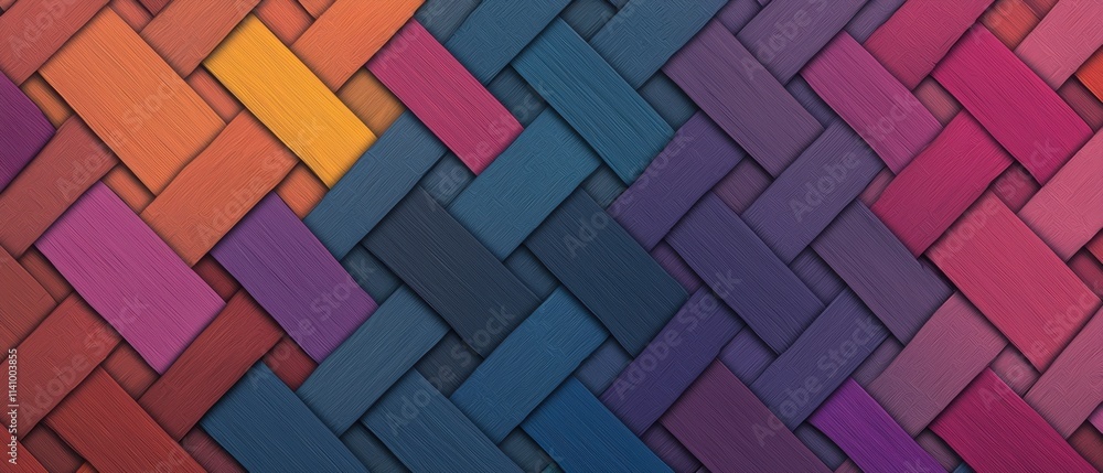 Fototapete abstract pattern made up of diagonal lines in different colors. the lines are arranged in a zigzag p