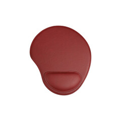 Colorful leather mousepads. isolated png background.