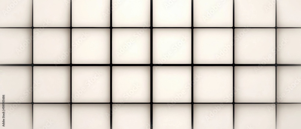Poster grid of small square tiles arranged in a grid-like pattern. the tiles are white in color and appear 