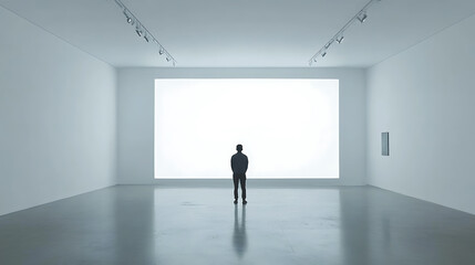 Obraz premium essence of minimalism: stark white and spacious