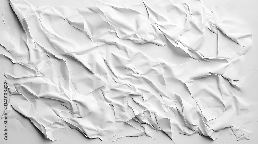 Poster wet crumpled white paper texture for the headerbackdrop