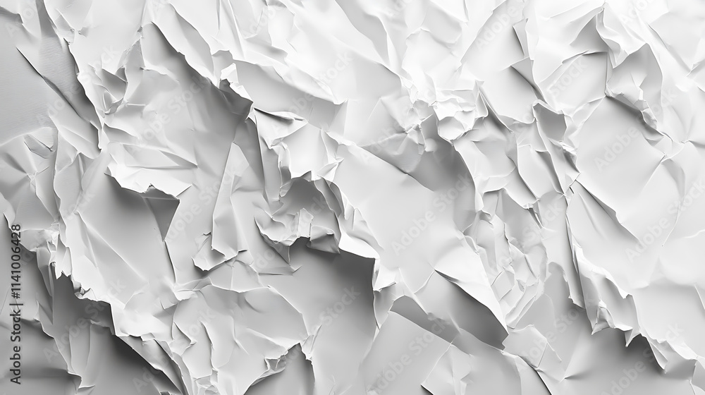 Poster wet crumpled white paper texture for the headerbackdrop