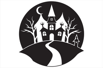 A  Halloween Black and White Silhouette