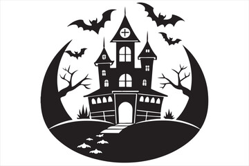 A  Halloween Black and White Silhouette