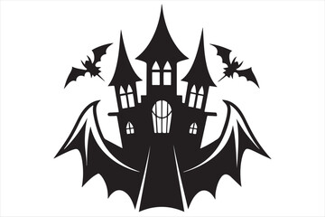 A  Halloween Black and White Silhouette