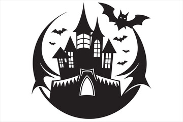 A  Halloween Black and White Silhouette