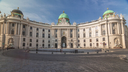 Obraz premium Hofburg palace timelapse hyperlapse in Vienna, Austria.