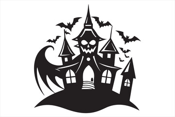 A  Halloween Black and White Silhouette