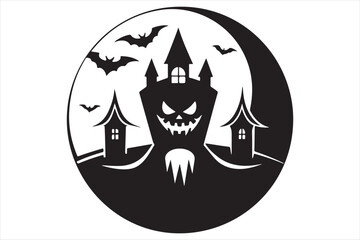 A  Halloween Black and White Silhouette