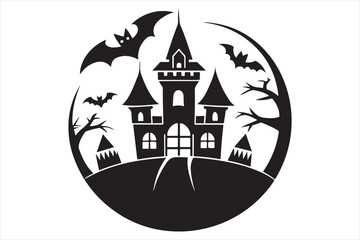 A  Halloween Black and White Silhouette