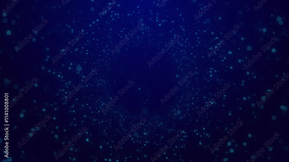 Poster futuristic abstract particle wave cyber digital technology background. transition, big data streamin