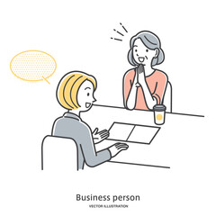 女性のアドバイザーに相談する年配の女性