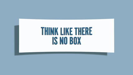 Think like there is no box. A card isolated on blue background.