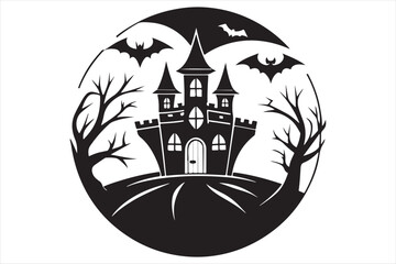 A  Halloween Black and White Silhouette