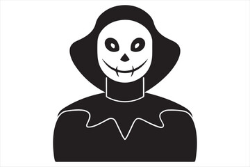 A  Halloween Black and White Silhouette