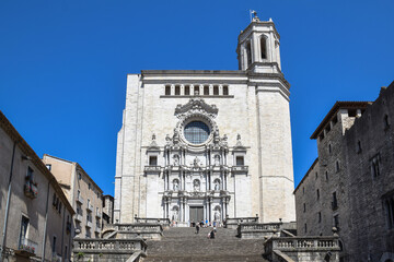 Cathedral of Saint Mary in Girona, Catalonia, Spain.