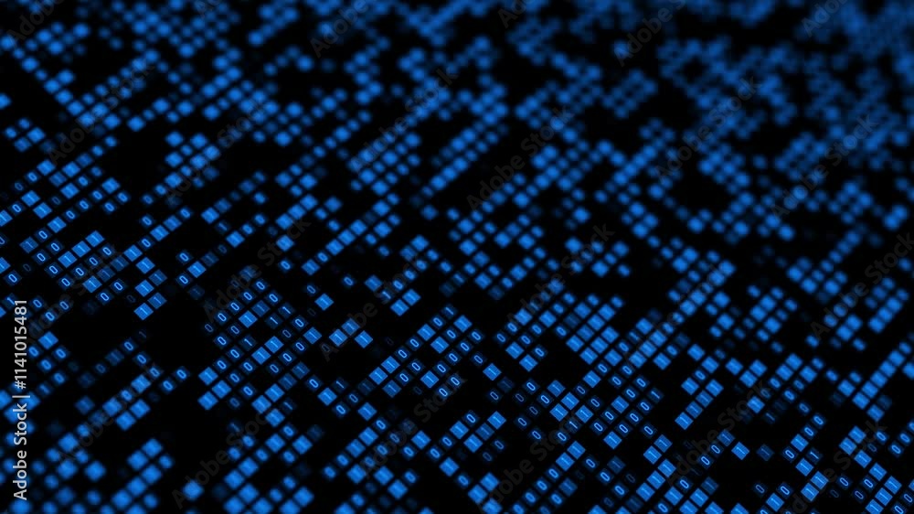 Poster futuristic landscape of data lines points digital pixel grid wire frame ground wireframe landscape. 