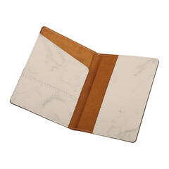 Colorful leather passport wallet. isolated png background.