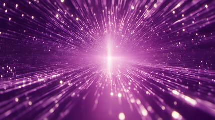 Purple light rays with sparkling background