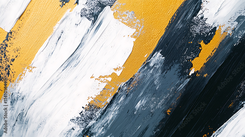 Poster vibrant abstract tree painting with visible brush strokes and minimalist style
