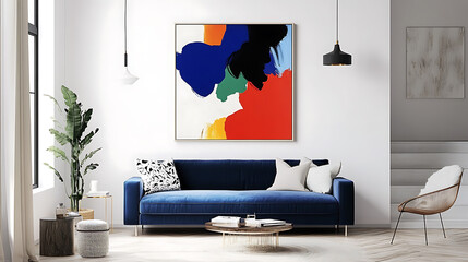 Minimalist interior design of modern living room