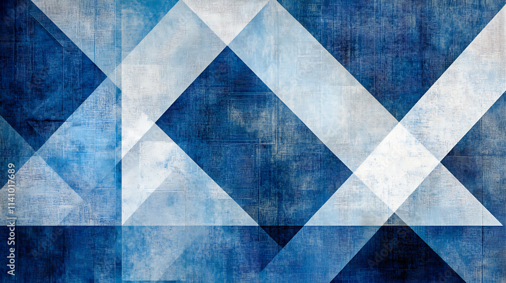 Poster Abstract blue technology background with binary code 1 and 0