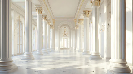 Obraz premium It features white marble columns and a classical design evoking a feeling of luxury and history