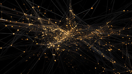 Fototapeta premium Global business network and social media connections concept â€“ abstract design featuring a digital web of interconnected nodes and lines for corporate communication and technology