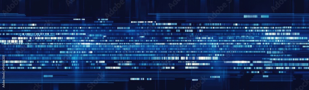Poster blue technology background with horizontal lines and blocks abstract digital backdrop for business p