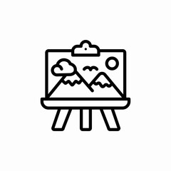 easel canvas icon sign vector