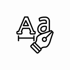 font write icon sign vector