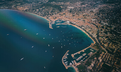 Bird's eye view of Cannes, France.