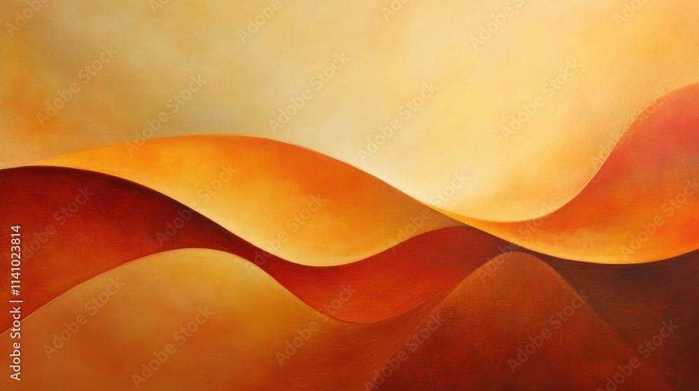 Aufkleber abstract waves in warm colors create a soothing and harmonious visual experience.
