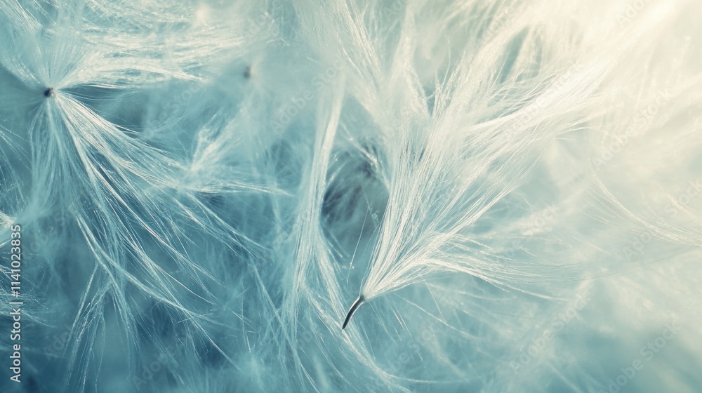 Aufkleber delicate, ethereal strands resembling dandelion seeds floating in soft light.