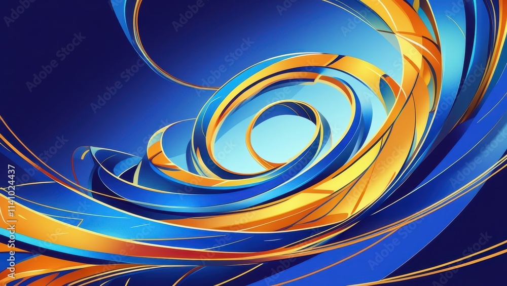 Poster swirling colors and dynamic shapes illustrate the beauty of logarithms in vibrant artwork