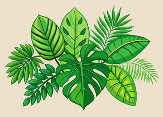 Tropical Trio of Exotic Flowers: Hibiscus, Plumeria, and Bird of Paradise