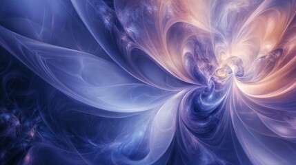Obraz premium An abstract digital artwork featuring swirling colors and shapes, evoking a sense of depth.