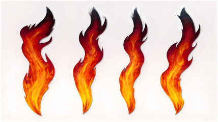 set of fire flames