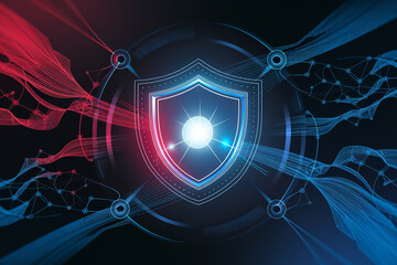 Image describing crybersecurity, firewall, threats, protection, and monitoring