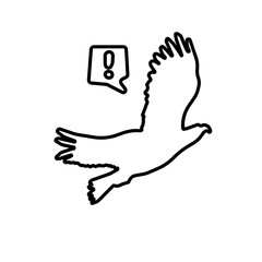 A sophisticated eagle silhouette vector, perfect for hunting club emblems or t-shirt designs, radiating graceful style.