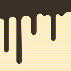 Seamless chocolate drips onto cones, presenting an artistic pattern of smooth flowing sweetness for dessert.