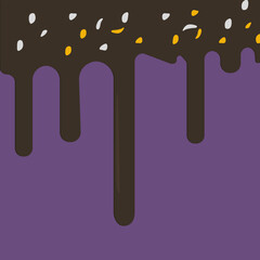 Soft chocolate dripping endlessly over cones forms a visually delightful pattern with creamy indulgence.