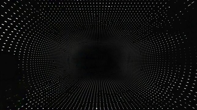 Digital Tunnel Design with Blue Binary Patterns and 3D Halftone Texture