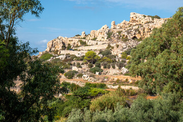 Fototapeta premium Dingli rock formation near Dingli Cliffs Tramuntana Northern Republic of Malta