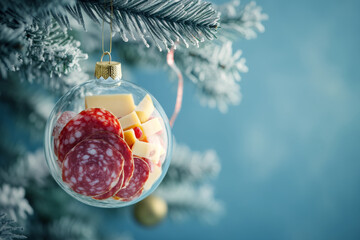 Transparent Christmas Bauble Filled with Gourmet Delights