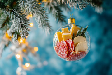 Transparent Christmas Bauble Filled with Gourmet Delights