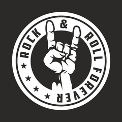 Hand gesture representing rock and roll enthusiasm