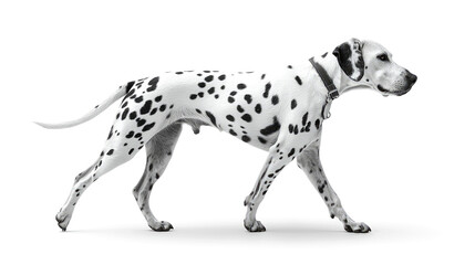 Dalmatian dog walking.
