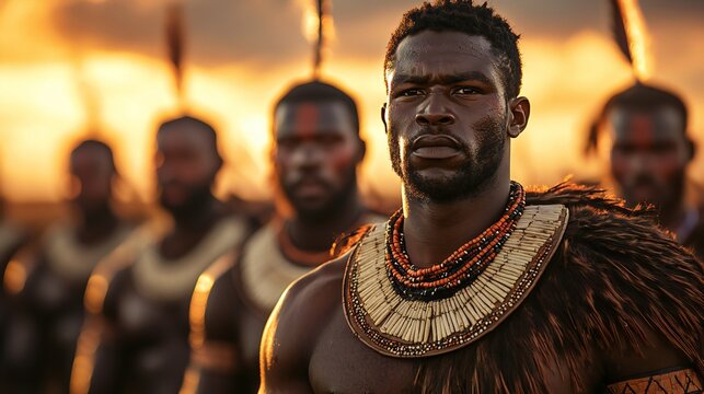 Black History Month African Tribe at Sunset Ritual Culture Tradition