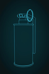 Smoke grenade illustration